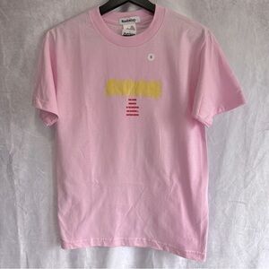 MOODSWINGS FWYH EP Pink Crew Neck Graphic Print Tee Shirt Men Size S NWT